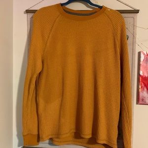 Old Navy Mustard Yellow Waffle-Knit Sweater